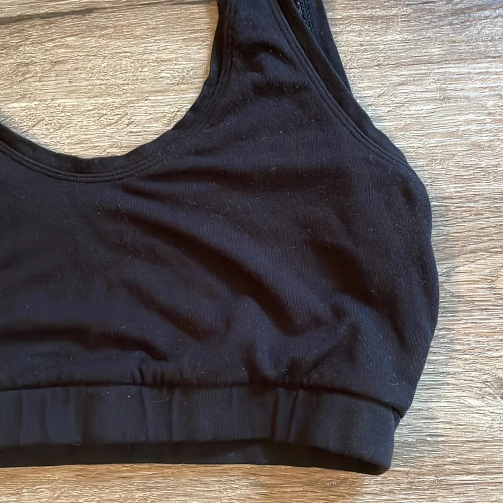 Nordstrom Black Thin Stretchy Loungewear Bralette - Picture 2 of 4